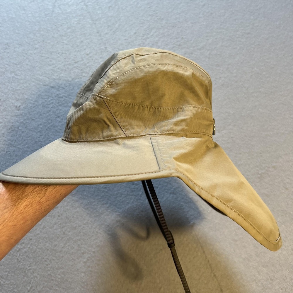 Sunday Afternoons Hat Boonie Fitted Mens XL Beige Sun Neck Flap Wide Brim